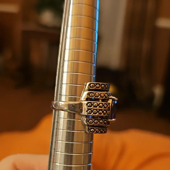 Nicky Butler Silver-Tone Ring with Purple Center Stone - Picture 7 of 9